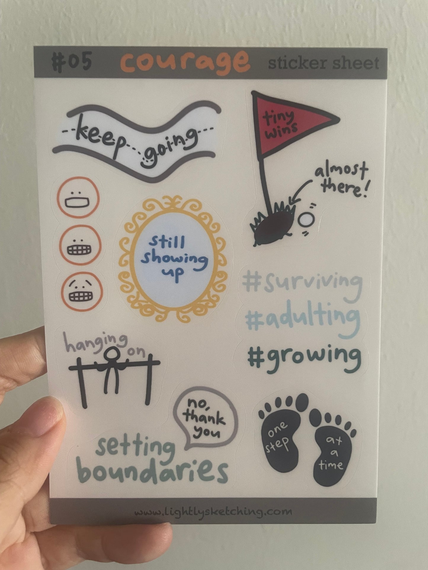 (Set of 2) Living Courageously Sticker Sheet Set