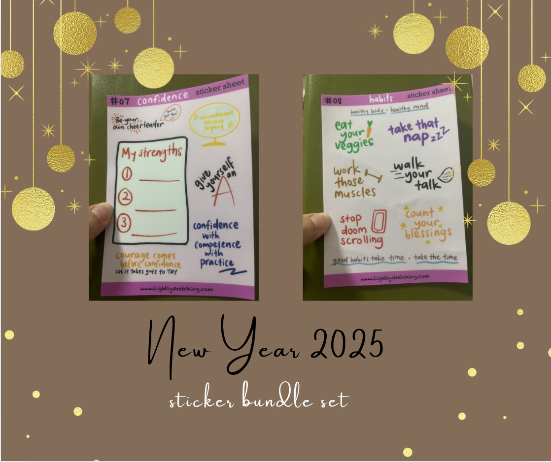 (Set of 2) New Year Sticker Sheet Set