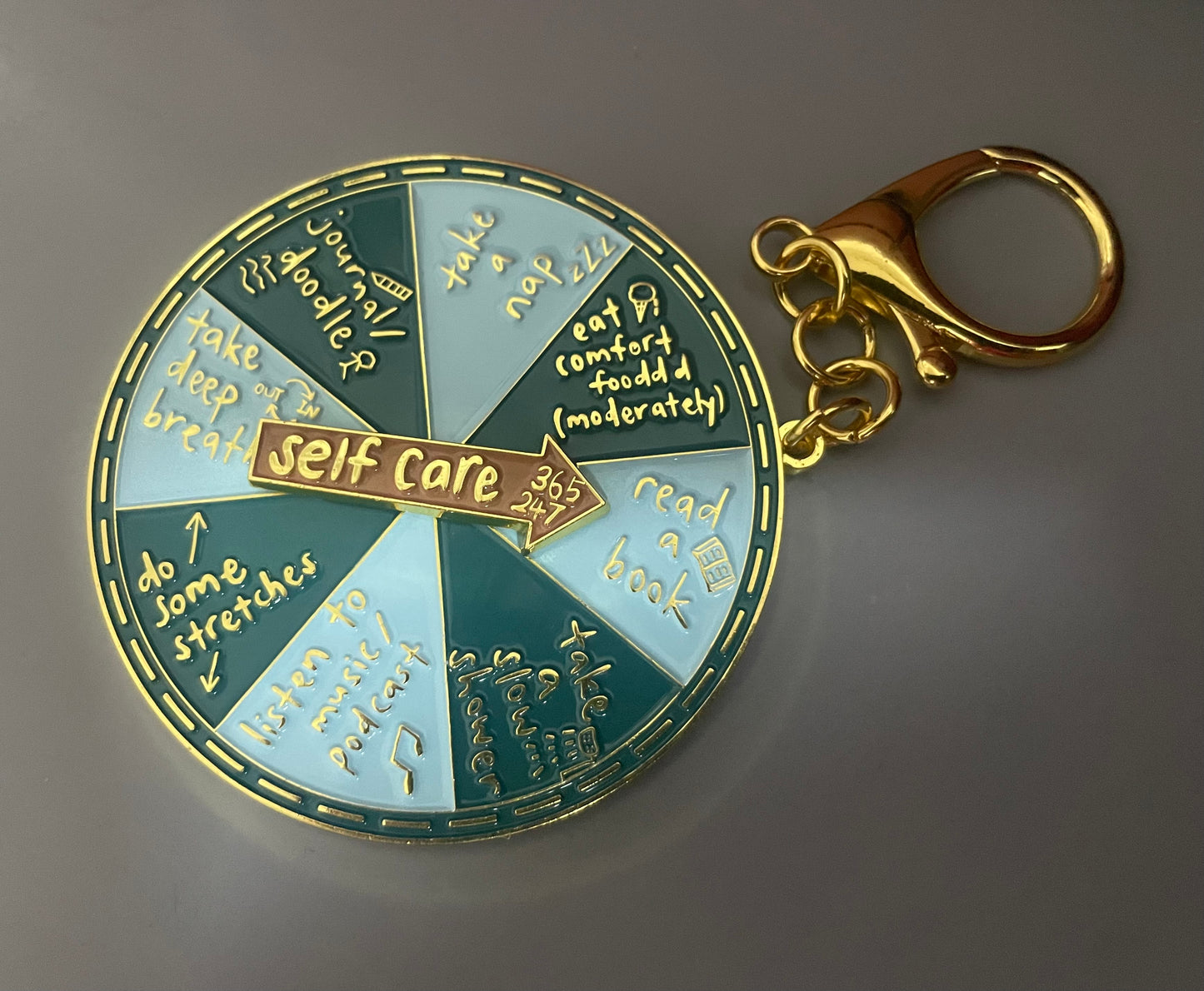 (v2) Self-care Spinning Keychain