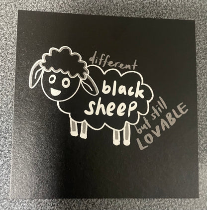 Sheep Acrylic Shaker Keychain