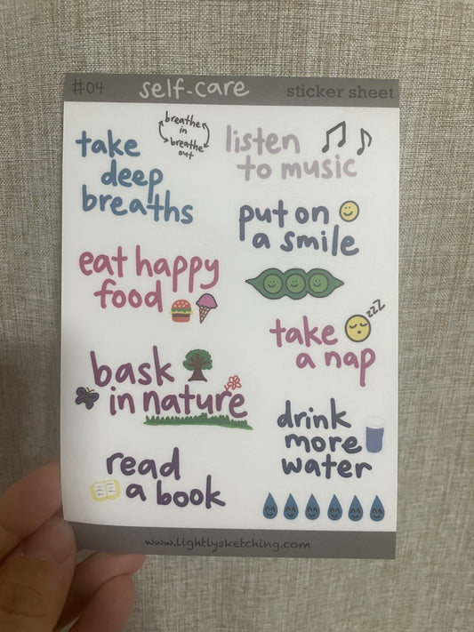 #04 Self-care Sticker Sheet