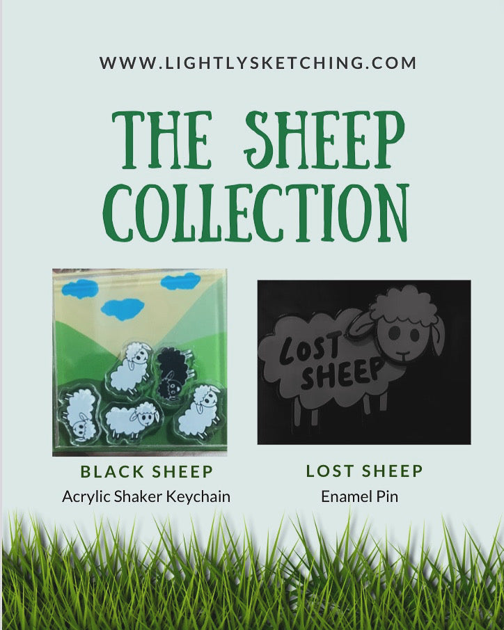 The Sheep Collection (keychain + enamel pin)