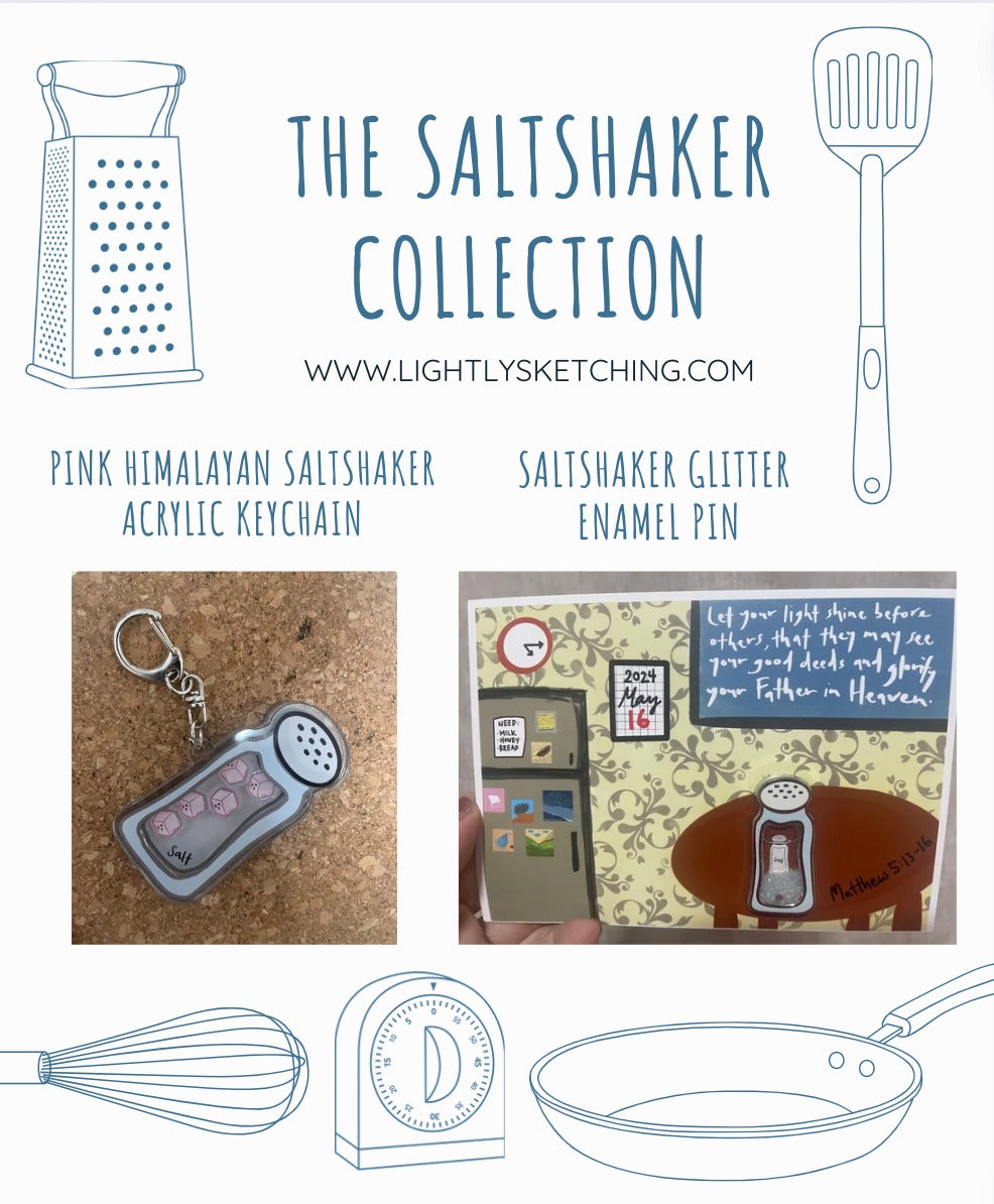 The Saltshaker Collection (keychain + enamel pin)