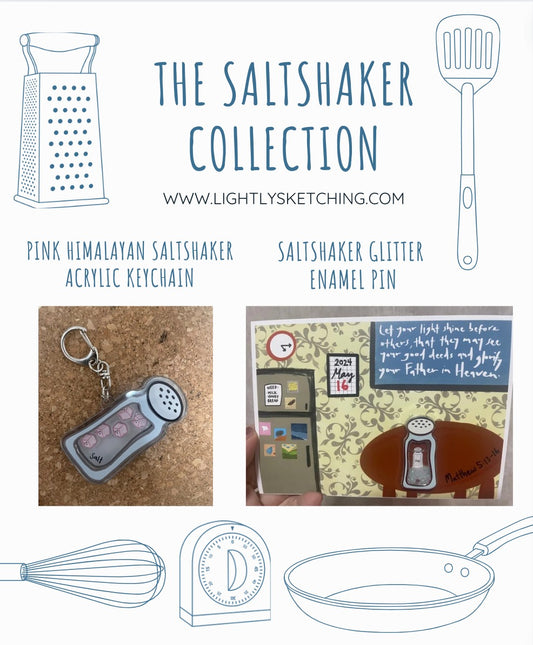 The Saltshaker Collection (keychain + enamel pin)