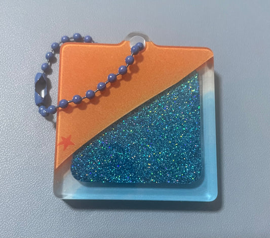 Seasons acrylic glitter keychain (Summer)